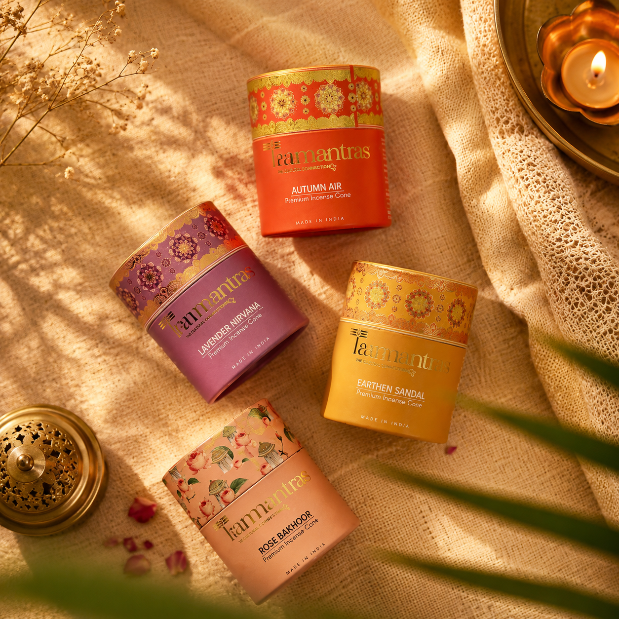 The Fragrant Oasis Combo: Lavender Nirvana, Earthen Sandalwood, Autumn Air & Rose Bakhoor