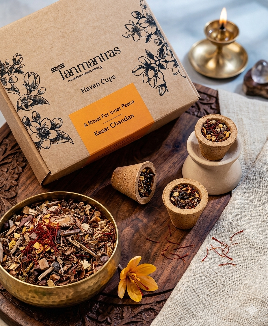 Kesar Chandan Havan Cups for Puja