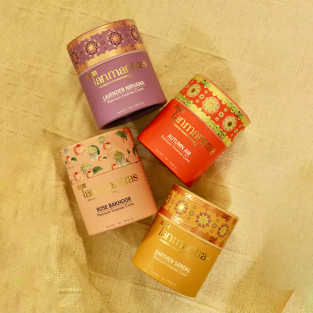 The Fragrant Oasis Combo: Lavender Nirvana, Earthen Sandalwood, Autumn Air & Rose Bakhoor