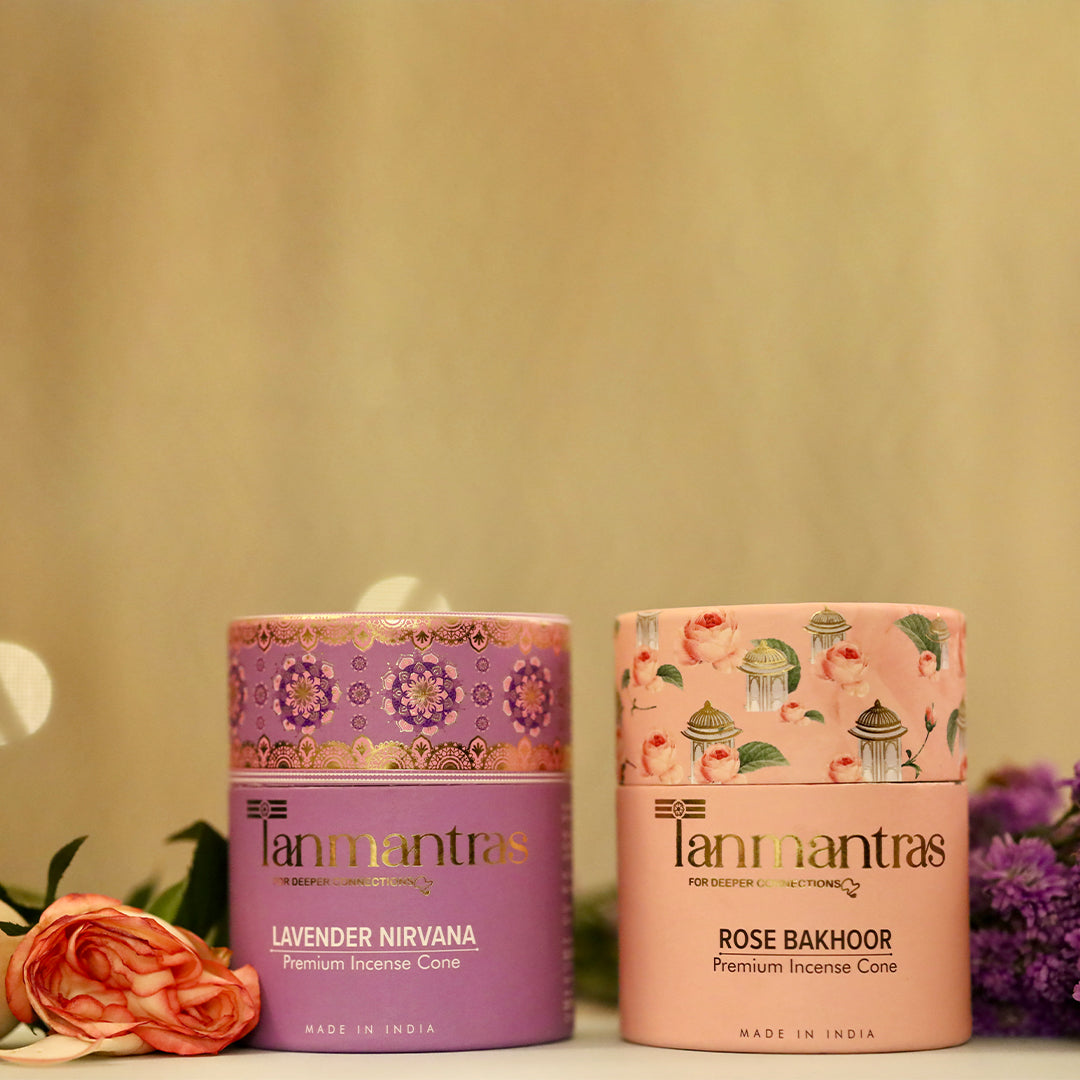 The Perfect Pair Combo: Lavender Nirvana & Rose Bakhoor Dhoop Cones