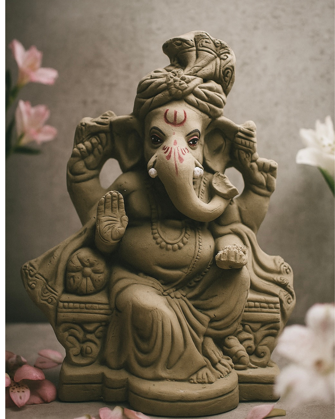 10-Inch Eco-Friendly Ganesha Idol Online for Ganesh Chaturthi ( Option-1)