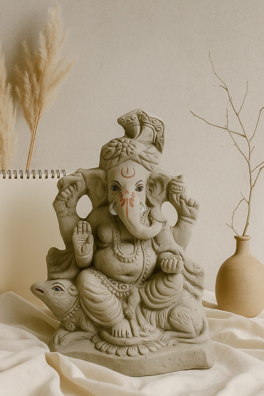 10-Inch Eco-Friendly Ganesha Idol Online for Ganesh Chaturthi ( Option-3)