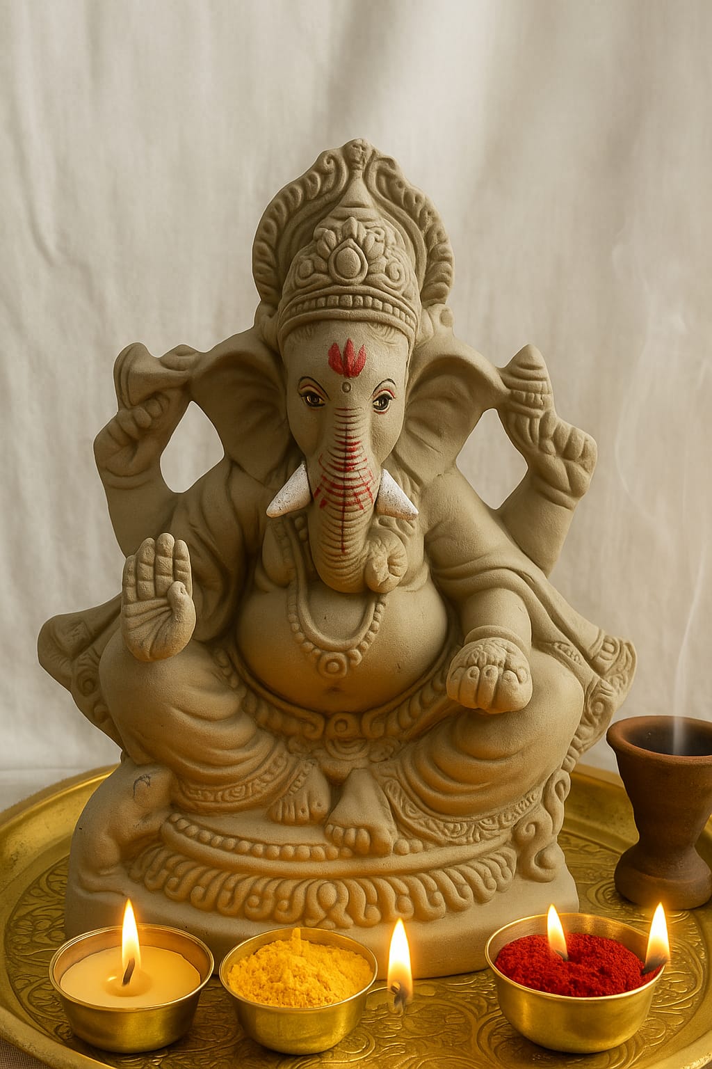 10-Inch Eco-Friendly Ganesha Idol Online for Ganesh Chaturthi ( Option-4)